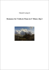 Romance for Violin & Piano in C Minor, Op.3 P.O.D. cover